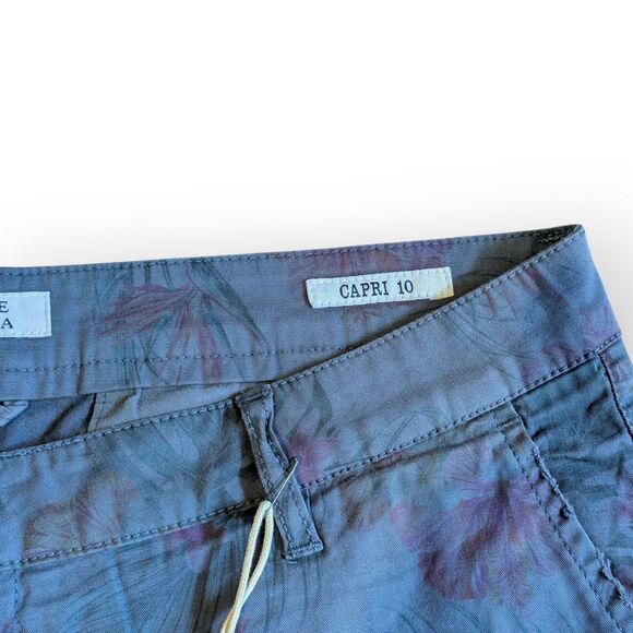 Simple Laguna Women Blue Capri Printed Shorts Size 10 NWT California Surf Beach - Picture 3 of 11